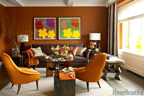 14 Best Shades Of Orange Top Paint Colors - Gold Paint Colors For Dining Room
