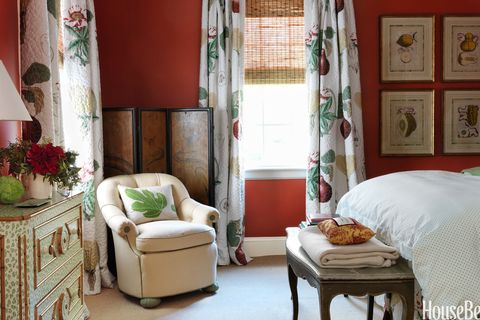 connie newberry red bedroom