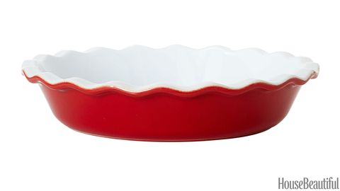 red pie dish