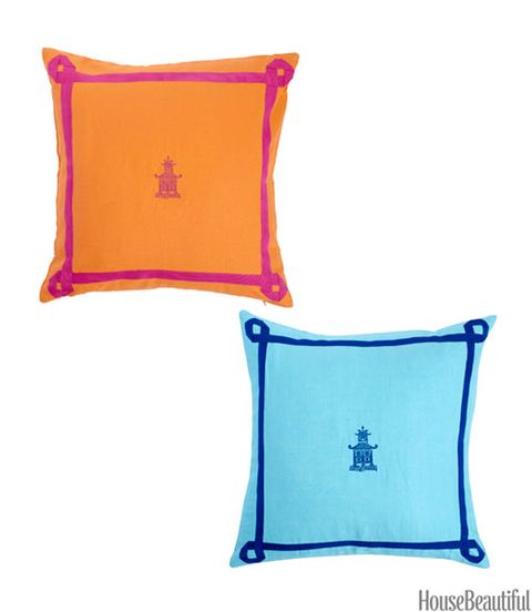 pagoda trim pillow covers