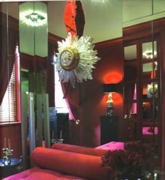 Room, Interior design, Property, Red, Interior design, Ceiling, Real estate, Home, Lighting accessory, Lamp, 