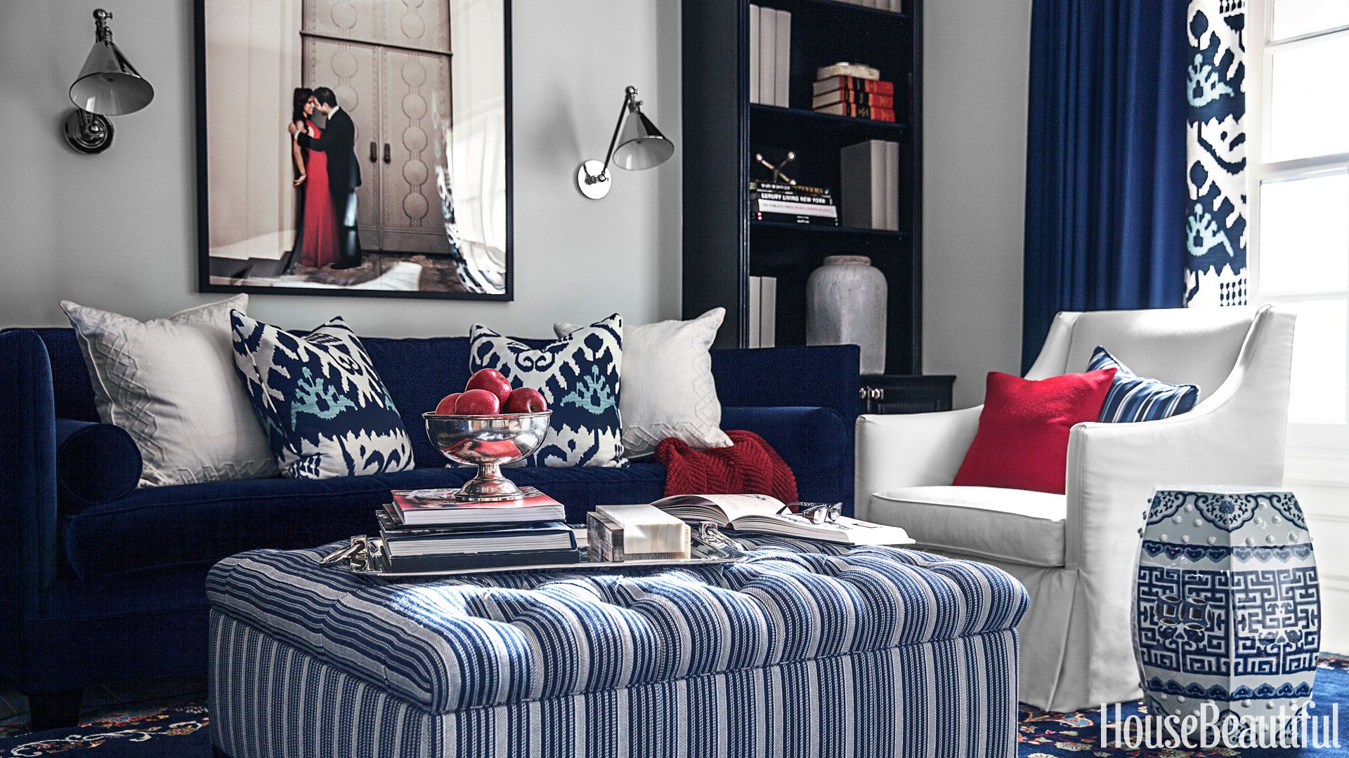 Red And Blue Living Room Ideas Patriotic Decor For 4th Of July Red White And Blue Decorating Ideas