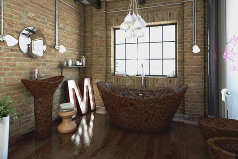 chocolate bathroom