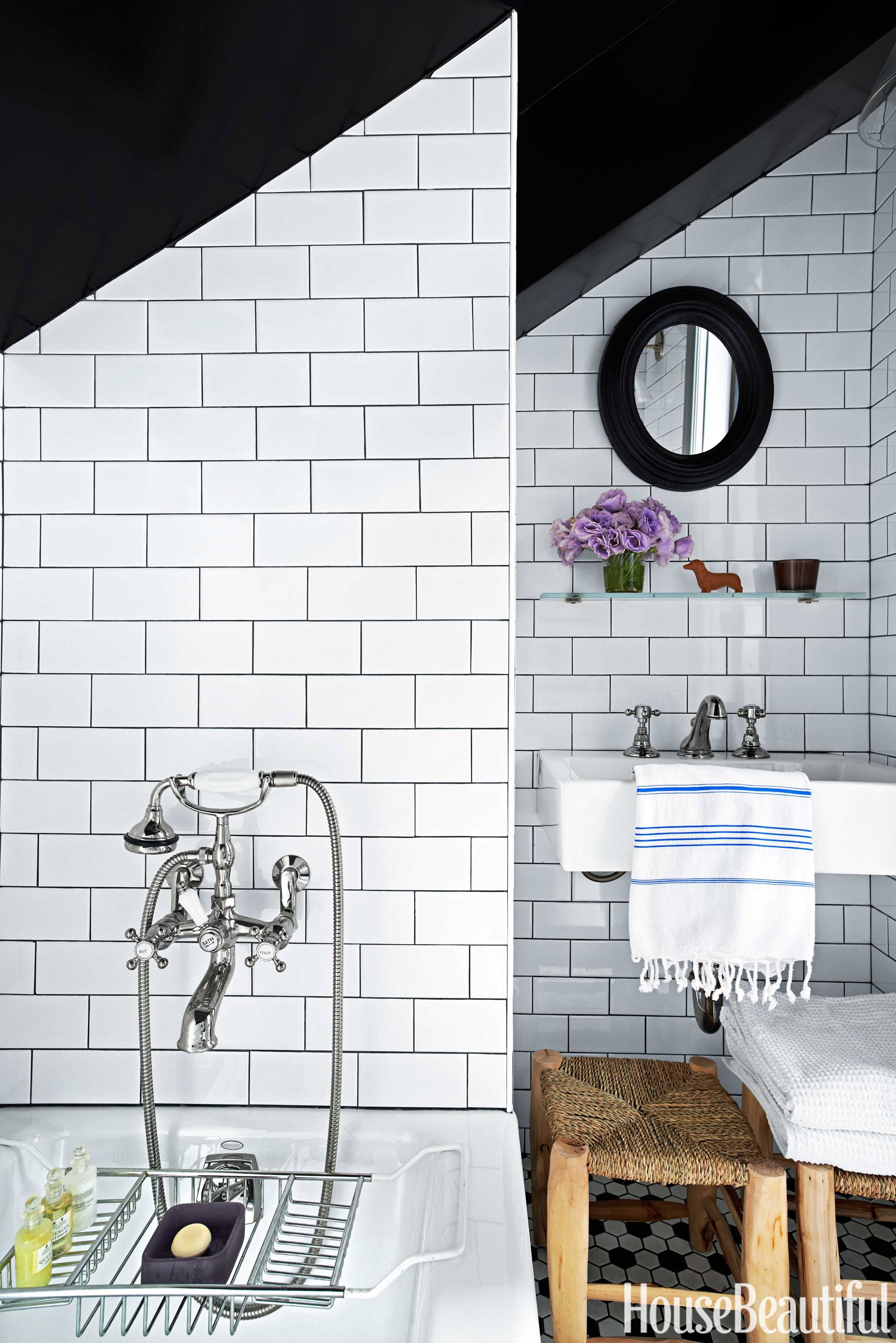 white subway tile