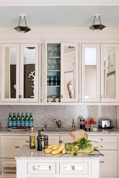 mirrored cabinets