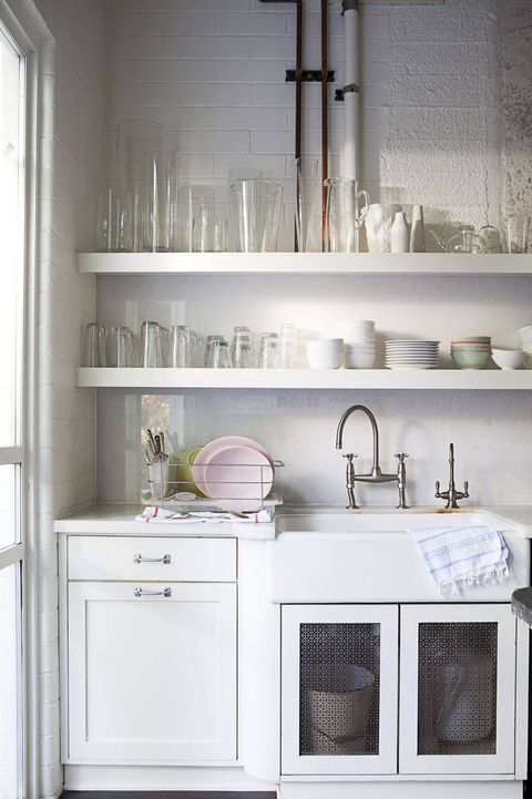 Open Shelving These 15 Kitchens, White Kitchen Cabinet Shelves