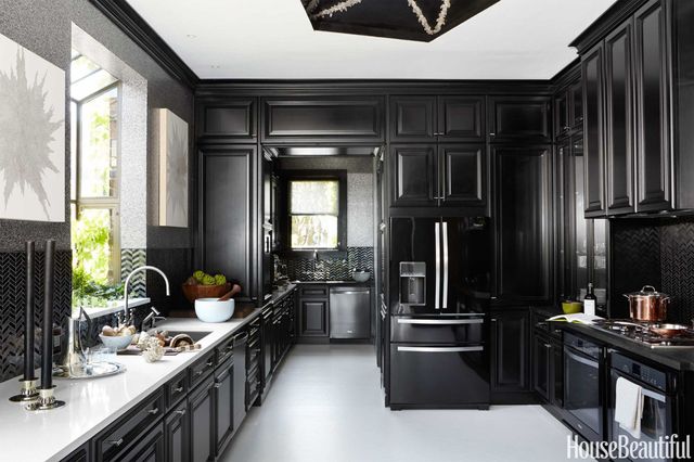The Lovely Kitchen Design Black and Silver Amazing Design Check more at
