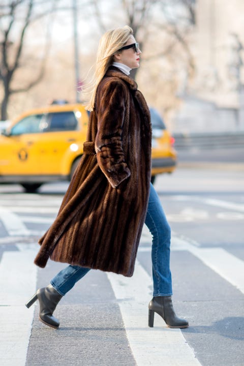 Clothing, Leg, Brown, Winter, Human leg, Textile, Street, Outerwear, Road surface, Bag, 