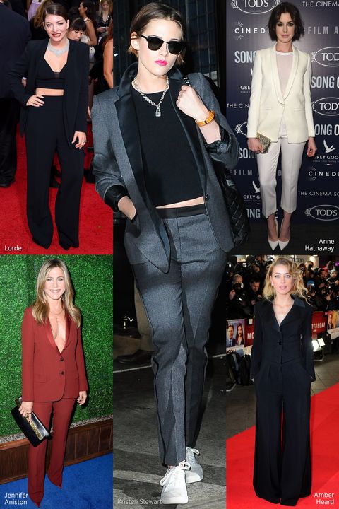 Womenswear Le Smoking Suit Trend - Celebrities Wearing The Suit