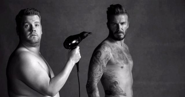 James Corden And David Beckham Spoof Sexy Underwear Ads 