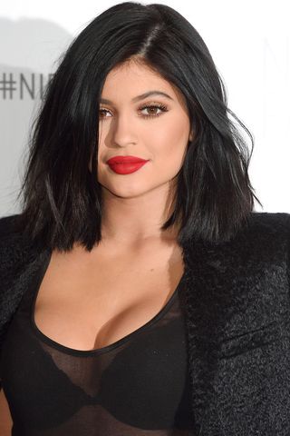 LONDON, ENGLAND - MARCH 14: Kylie Jenner attends a photocall in her role as ambassador for Nip+Fab at Westfield London on March 14, 2015 in London, England. (Photo by Karwai Tang/WireImage)