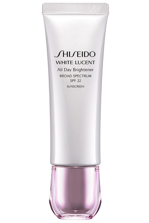 "Continue skin hydrated with a sheer moisturizer that has light reflecting properties. This is the secret to keeping your skin moist and glowy on its own," says Carmindy. This SPF moisturizer has timed-release brightening capsules that work throughout the day to keep your skin looking awake and over time to erase night spots.     <strong>Shiseido </strong>White Lucent All Twenty-four hour period Brightener, $57, <a target="_blank" href="http://www.shiseido.com/white-lucent-all-day-brightener/0730852113428,en_US,pd.html?gclid=CP6thLrOtcYCFYc6gQodBhoFQg">shiseido.com</a>.