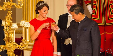 Kate Middleton Wears Tiara Duchess Of Cambridge At China State Dinner