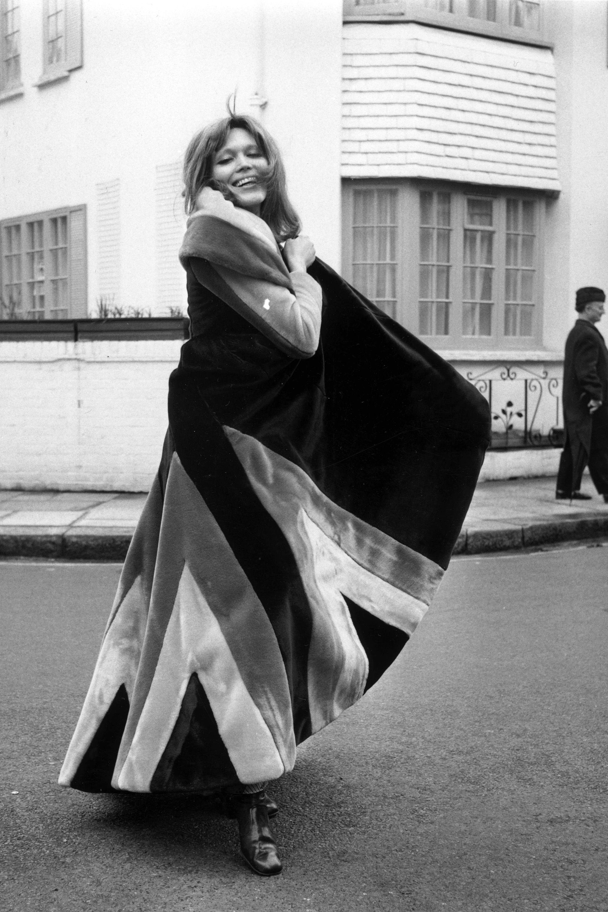 black and white 70s dress