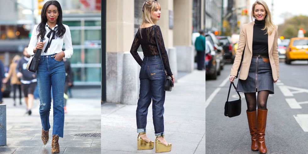 How to Wear High-Waisted Jeans - How Fashion Editors Style High-Waisted ...