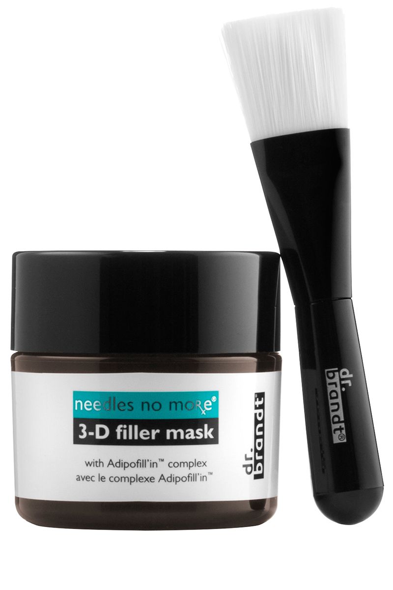 <p>This volumizing, daily leave-on mask, created by the late dermatologist renowned for his work with next-generation injectables, contains hyaluronic acid (the key ingredient in fillers) and elasticizing amino acids and peptides that stimulate the skin, making undereye contours and cheekbones appear full and youthful. </p><p><strong>Dr. Brandt</strong> Needles No More 3-D Filler Mask, $95, <a href="http://www.sephora.com/needles-no-more-3-d-filler-mask-P404010" target="_blank">sephora.com</a>.</p>
