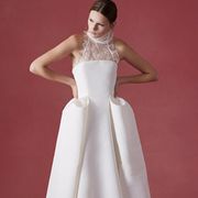Clothing, Dress, Sleeve, Shoulder, Textile, Photograph, White, Pattern, Formal wear, Gown, 