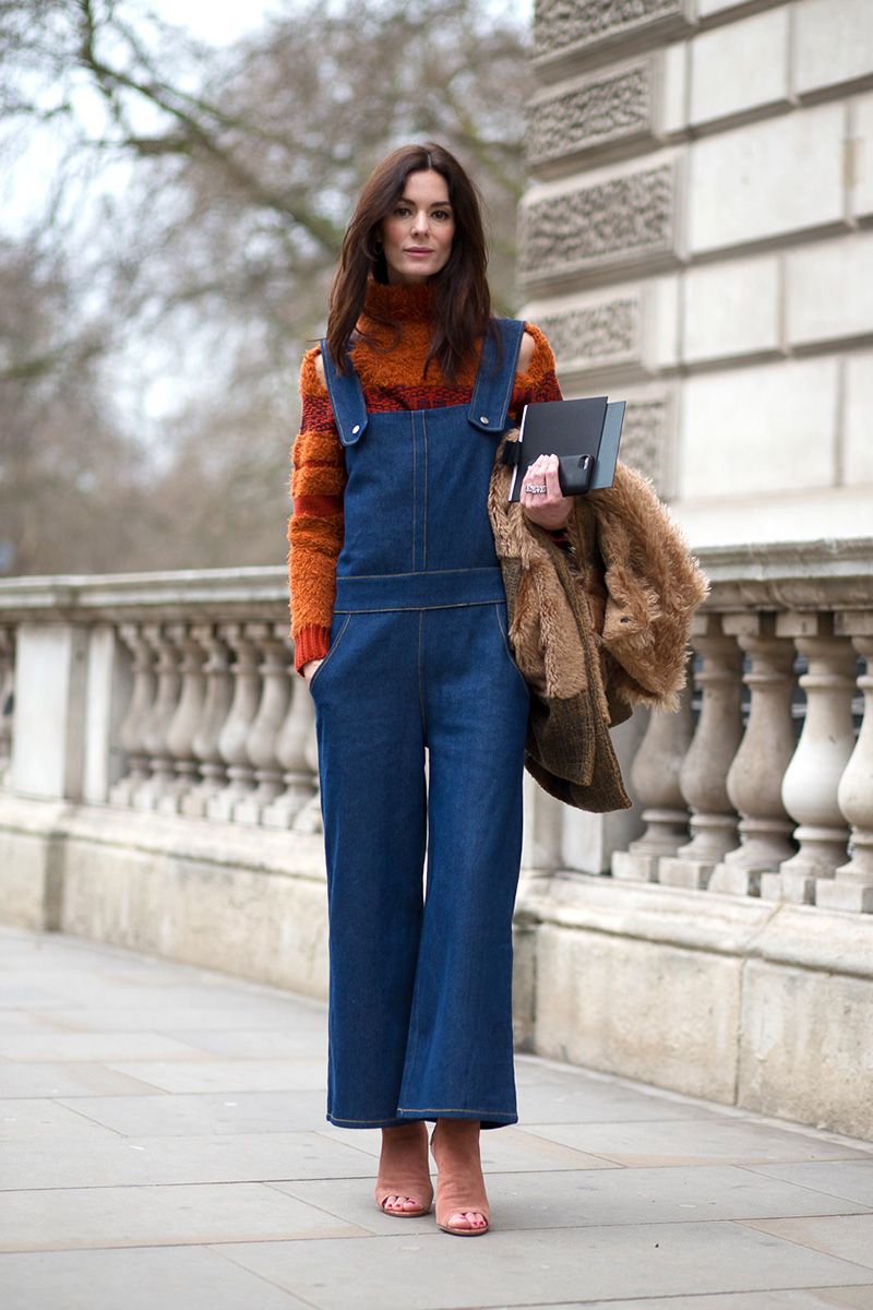 turtleneck with overall dress