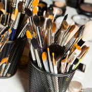 Brush, Stationery, Office supplies, Collection, Writing implement, Cutlery, Kitchen utensil, Cosmetics, Paper product, Makeup brushes, 