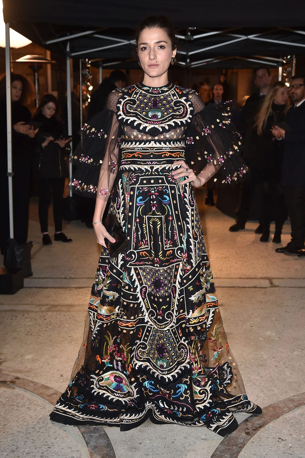 Outerwear, Dress, Style, Street fashion, Fashion, Fashion show, Fashion model, Runway, One-piece garment, Haute couture, 