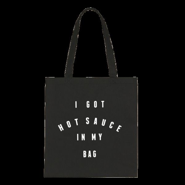 Product, Style, Font, Bag, Shopping bag, Shoulder bag, Material property, Brand, Black-and-white, Label, 