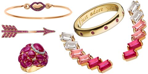 Red, Magenta, Pink, Purple, Fashion accessory, Amber, Jewellery, Fashion, Body jewelry, Violet, 
