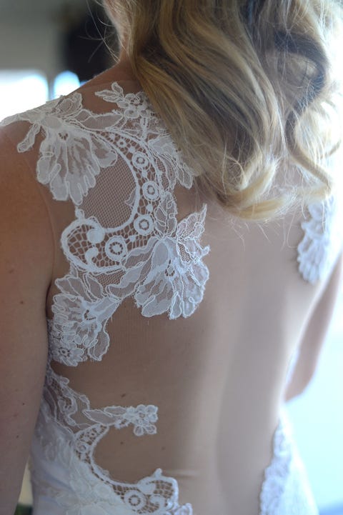 schouder, gewricht, rug, schoonheid, hals, versiering, bruidsaccessoires, Kant, Trouwjurk, Blond,