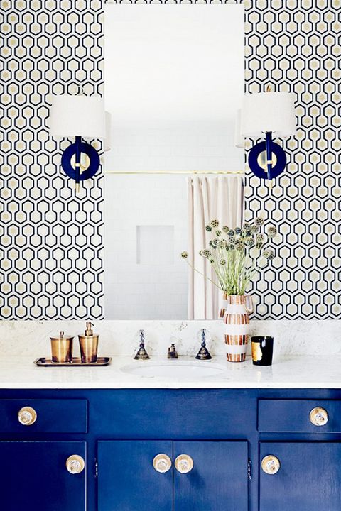 <p>Add a pop of color to your bathroom with punchy cabinets or bold sconces. </p><p><em><a href="http://www.chrispatey.com/" target="_blank">Via Christopher Patey</a></em><a href="http://www.chrispatey.com/"></a></p>