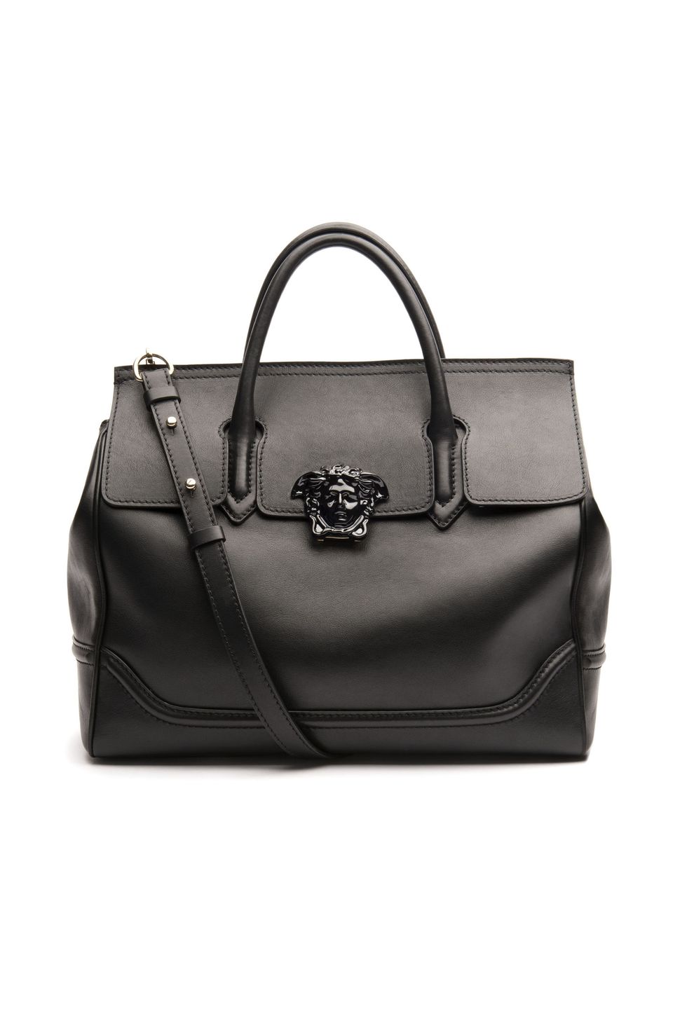 <p>No need to check luggage for a two-day trip; it's the <em>perfect </em>carry-on for an overnight jaunt, as well as a chic tote for an afternoon of business meetings or leisurely shopping. <em>Versace Palazzo Empire Leather Bag, $3,295, <a href="http://us.versace.com/Palazzo-Empire-Leather-Bag/400_DBFF453-DSTVT,en_US,pd.html&cgid=142500#!%3Fprefn1%3Dsale%26prefv1%3Dfalse%26i%3D7%26color%3DKNJOC" target="_blank"><strong>versace.com</strong></a>.</em></p>