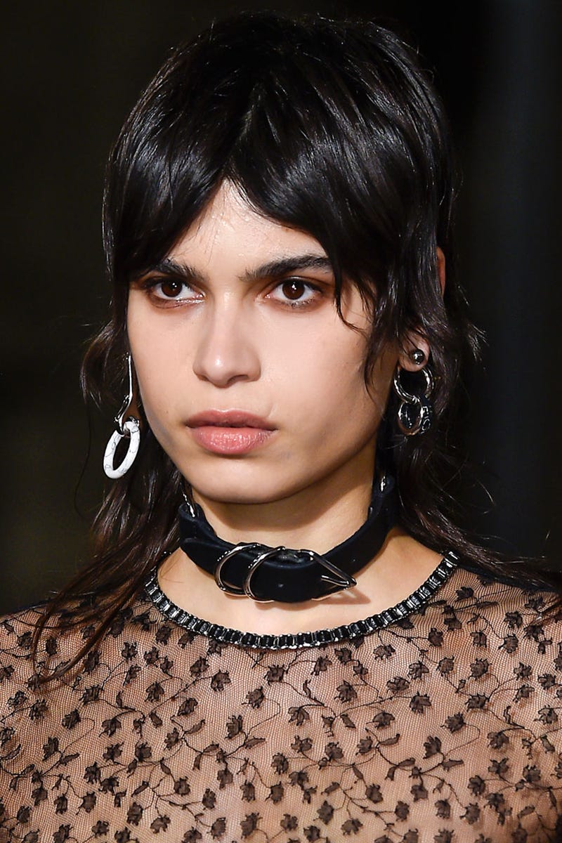 Clothing, Face, Lip, Hairstyle, Chin, Eyelash, Black hair, Style, Fashion accessory, Beauty, 