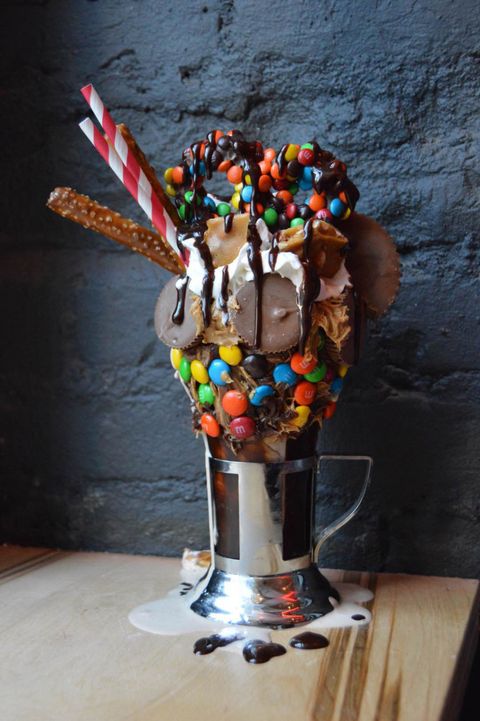 <p><a href="http://blacktapnyc.com/" target="_blank">Black Tap's</a> 'Sweet and Salty' milkshake has gained its fame for good reason. Featuring a peanut butter ice cream base, pretzels, M&M's and Reese's Peanut Butter cups, this is what milkshake dreams are made of. </p>