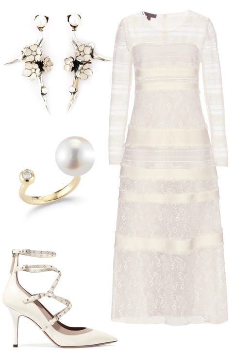 bridal shower wear white