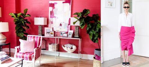 <p>Hot pink and bright citrus hues are all the rage right now. Designers in fashion and interiors alike use them to make a statement in a big way. Brian Patrick Flynn paints an entire room in this <a href="http://www.janeclayton.co.uk/product/shangextrafinesisal/63962" target="_blank">rich rosy pink</a>, where Isa Arfen uses a similar color in a major look from his spring collection.<br><em></em></p>