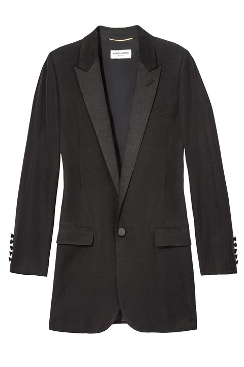 <p>"I love my new Saint Laurent scarf and jacket."</p><p><em>Saint Laurent by Hedi Slimane jacket, $3,550, 212-980-2970.</em><em></em></p>