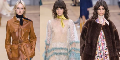 <p>Wrap a scarf around your neck and pull the ends to the front for instant Chloé girl coolness.</p>