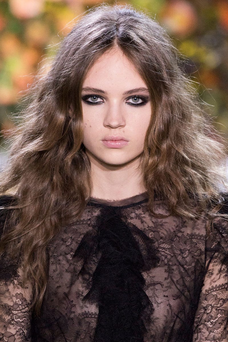 Nose, Lip, Hairstyle, Eyebrow, Style, Fashion model, Eyelash, Long hair, Iris, Beauty, 