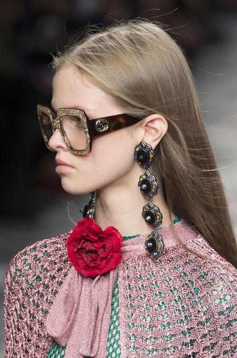 <p>When it comes to Spring soirées you can never go past floral flourishes. Debunk any clichés<span class="redactor-invisible-space"> by opting for florals in unexpected ways; like a neck-tie or oversized earrings, as seen at <strong><u><a href="https://shop.harpersbazaar.com/designers/gucci/" target="_blank">Gucci</a></u></strong>. </span></p>