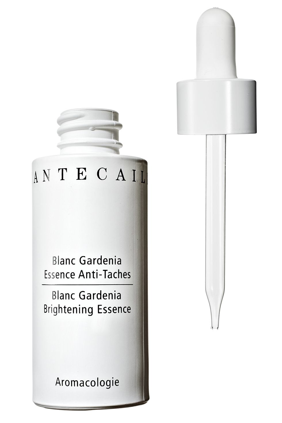 <p><a href="http://www.neimanmarcus.com/Chantecaille-Blanc-Gardenia-Brightening-Essence-1-0-oz/prod189010113/p.prod" target="_blank">Chantecaille Blanc Gardenia Brightening Essence</a> ($185) treats spots by both breaking down discoloration and stopping new spots from surfacing.</p>