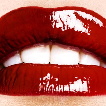 Lip, Red, Tooth, Organ, Carmine, Eyelash, Tints and shades, Material property, Close-up, Coquelicot, 