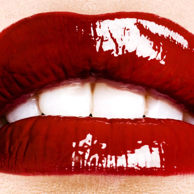 Lip, Red, Tooth, Organ, Carmine, Eyelash, Tints and shades, Photography, Material property, Close-up, 