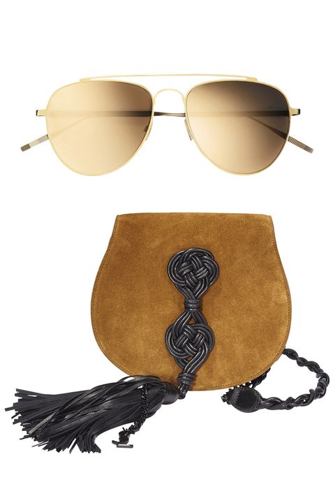 <p>A Saint Laurent bag with Tomas Maier sunglasses inside.</p><p><strong>Tomas Maier </strong>sunglasses, $250, 212-988-8686; <strong>Saint Laurent by Hedi Slimane </strong><span class="redactor-invisible-space">bag, $1,990, 212-980-2970. </span></p>