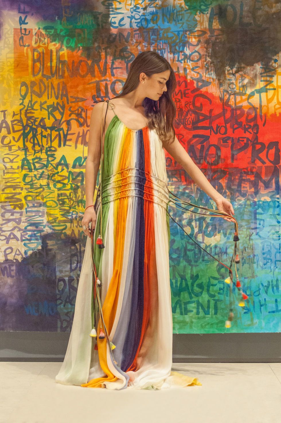 chloe rainbow dress