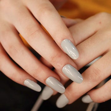 Finger, Skin, Nail, Hand, Manicure, Nail care, Nail polish, Thumb, Style, Beige, 