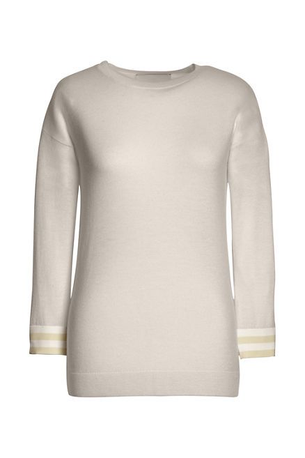 <p><strong>Editor's Ti</strong><strong>p: </strong><span class="redactor-invisible-space">When in doubt, go for multi-tonal monochrome.</span></p><p><em>Tipped Cuff Cashmere Sweater, $175, <strong><a href="http://www.landsend.com/products/womens-tipped-cuff-cashmere-sweater/id_298391?sku_0=::CKW" target="_blank">landsend.com</a></strong>.</em></p>