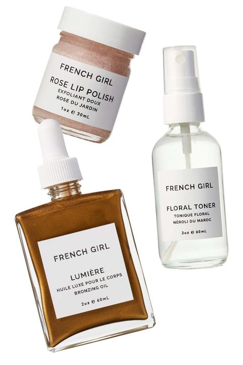 <p>The minimal, <em>très</em><em> chic</em> packaging drew us in, but it's the pretty scents and simple, glow-boosting ingredients that keep us hooked. </p><p><strong>French Girl Organics</strong> Rose <a href="https://www.etsy.com/listing/236785486/rose-lip-polish-rose-collection?ref=shop_home_listings" target="_blank">Lip Polish</a>, $15; Neroli <a href="https://www.etsy.com/listing/236661849/neroli-floral-toner-o-neroli-collection?ref=shop_home_listings" target="_blank">Floral Toner</a>, $18; and <a href="https://www.etsy.com/listing/152110123/bronzing-oil-lumiere-collection?ref=shop_home_listings" target="_blank">Bronzing Oil</a>, $40, <a href="https://www.etsy.com/shop/FrenchGirlOrganics?ref=l2-shopheader-name" target="_blank">etsy.com</a>.</p>