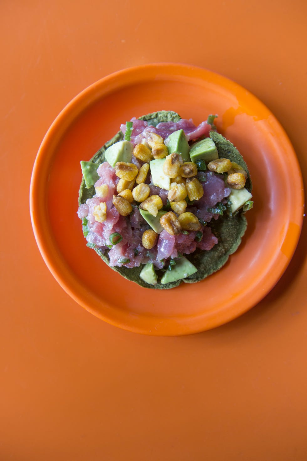 Dishware, Food, Serveware, Plate, Peach, Recipe, Vegetarian food, Mixture, Still life photography, Salad, 