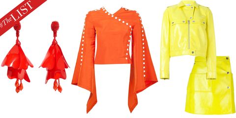 Product, Yellow, Collar, Sleeve, Red, Textile, Orange, Pattern, Fashion, Carmine, 