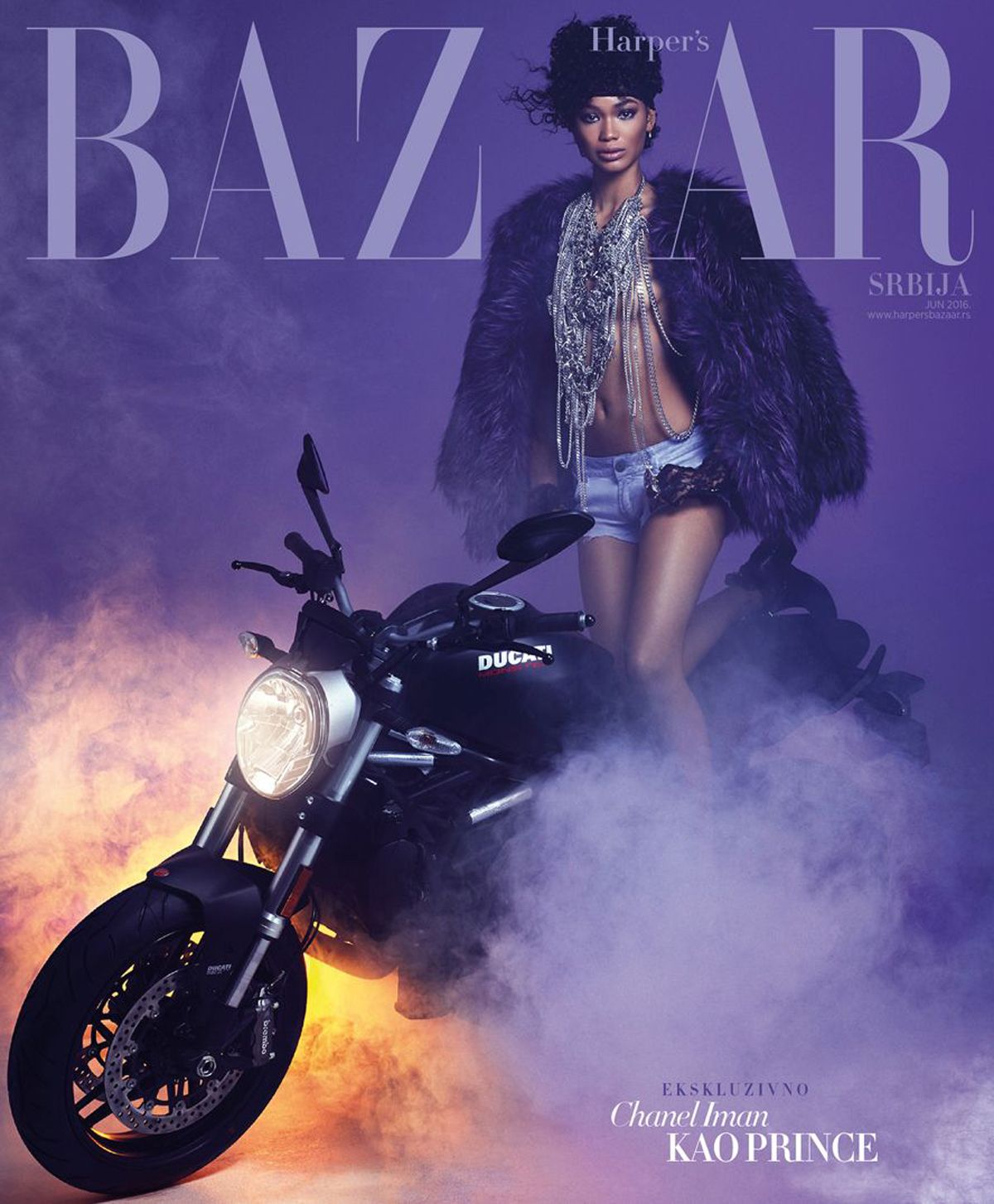Chanel Iman Stars in Harpers Bazaar Kazakhstan September Cover Story