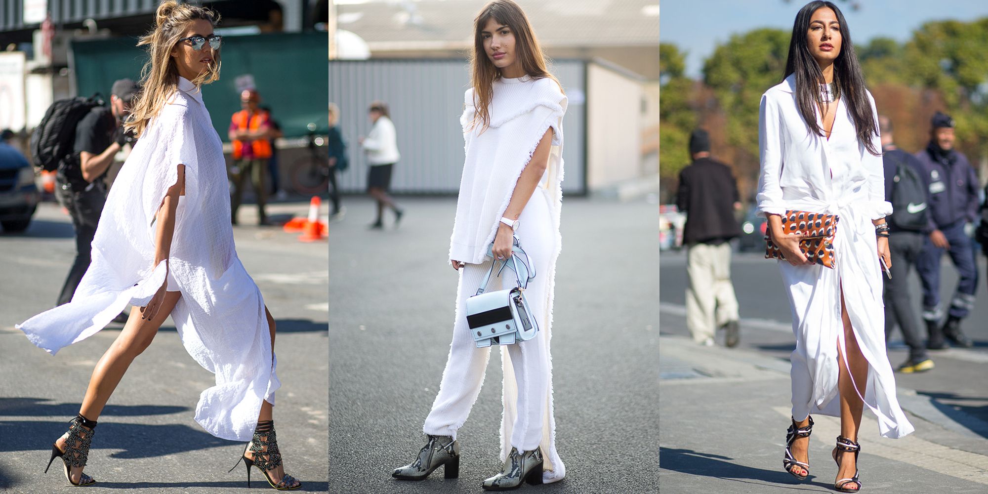 all white outfit street style