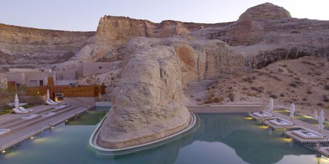 The pool at Amangiri Hotel in Utah